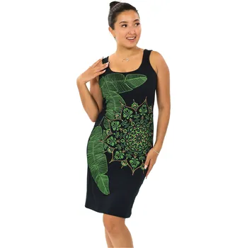 Dámské šaty Himalife Šaty Kivah - černá se zelenou Velikost: S