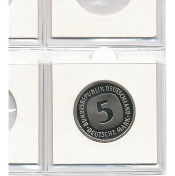 Obal pro sběratelský předmět SAFE Rámečky k sešívání, v rozměru 50×50 mm, na suvenýrové lisované mince - 1000 kusů v balení