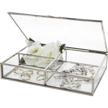 Obal pro sběratelský předmět SAFE Skleněná vitrína, v rozměru 20×14×4 cm, s přírodními mosaznými obrubami