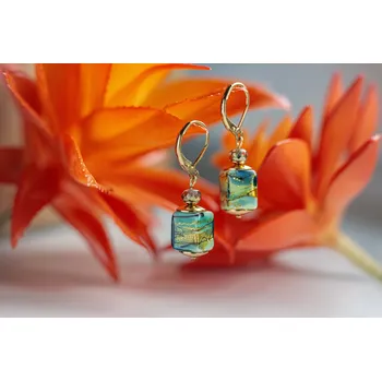 Náušnice Lampglas Náušnice Frozen Grapes s 24karátovým zlatem v perlách Lampglas Materiál zapínání náušnic: pozlacené stříbro Ag 925/1000