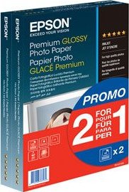 Epson Premium Glossy Photo Paper, foto papír, promo 1+1 zdarma typ lesklý, bílý, 10x15cm, 4x6", 255 g/m2, 2x40 ks, C13S04216