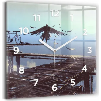 Hodiny Nástěnné hodiny Wallfluent modré 30 cm