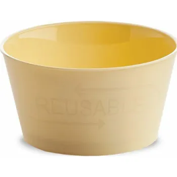 Jednorázové nádobí Miska na zmrzlinu žlutá 300ml PP 25ks