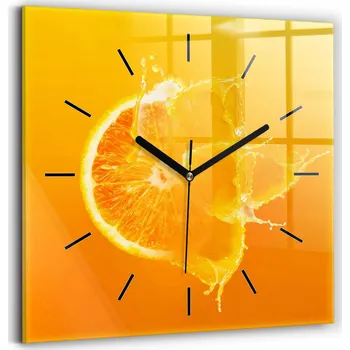 Hodiny Nástěnné hodiny Wallfluent oranžové 30 cm