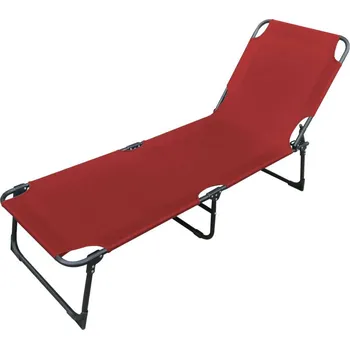 Zahradní nábytek Skládací lehátko 3 U-nohy rám 22 mm černé Varianta: červené