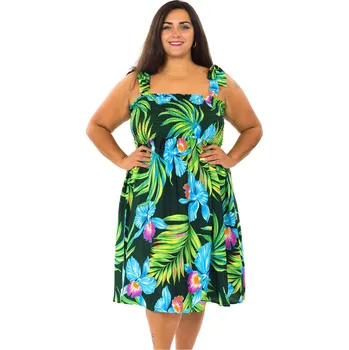 Dámské šaty Himalife Šaty-sukně 2v1 Nila Narcis - zelená s barvami Velikost: S/M