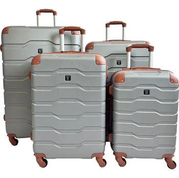 Cestovní kufr BERTOO Firenze - stříbrný SET 4v1