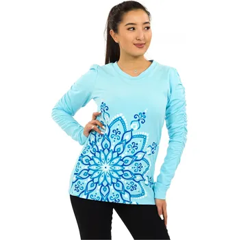 Dámská mikina Himalife Mikina Aisha - tyrkysová Velikost: 4XL - Móda pro plnoštíhlé, Oblečení nadměrné velikosti