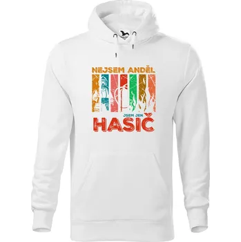 Pánská mikina DOBRÝ TRIKO Pánská mikina s potiskem Hasiči anděl Velikost pánské mikiny: XL, Barva: Bílá