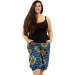 Himalife Kraťasy Puri - černá s modrou Velikost: XXL/3XL - Móda pro plnoštíhlé, Oblečení nadměrné velikosti