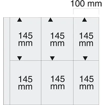 Obal pro sběratelský předmět SAFE Listy Yokama, se 6 poli v rozmězu 145×100 mm, černé - 5 kusů v balení