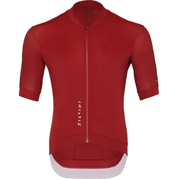 Cyklistické oblečení Silvini pánský dres MD2401 Trafoi merlot-cloud / L