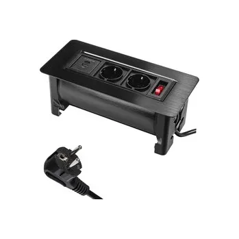 Elektrická zásuvka Otočná stolní zásuvka Spacetronik SPS-O24CB V2