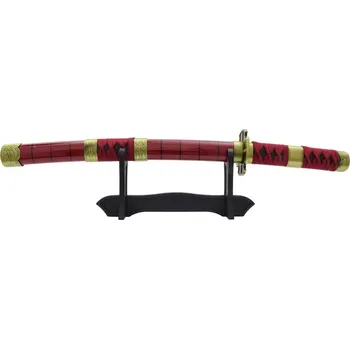 Replika zbraně Ornamentální Katana se stojánkem Roronoa Zoro'S Sandai Kitetsu&nbsp;Katana (One Piece)