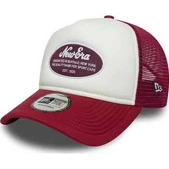 Kšiltovka Kšiltovka New Era 940 AF TRUCKER OVAL FOAM PATCH White / Cherry Jam velikost O/S