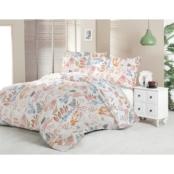 Bytový textil Kvalitex Saténové francouzské prodloužené povlečení LUXURY COLLECTION 1+2, 240x220, 70x90cm CORAL garden