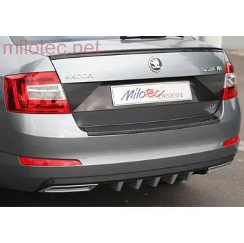 Koncovka výfuku Sportovní imitace výfuku Škoda Octavia III (2012 - 2020) stříbrné ALU-BRUSH - MILOTEC (3 686 22)