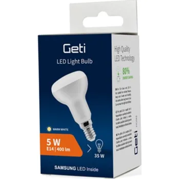 Žárovka Geti LED E14 5W R50 bílá teplá