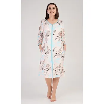 Dámské šaty Dámské domácí šaty s tříčtvrtečním rukávem Melissa - mentolová - 4XL