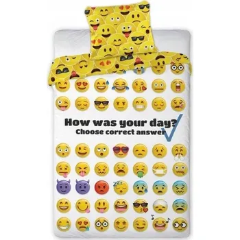 Povlečení Bavlněné povlečení Javoli Emoji 140x200 + 70x90 cm