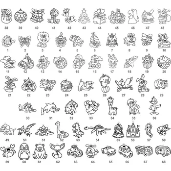 Šablona závěsná, k vybarvení barvičkami na sklo