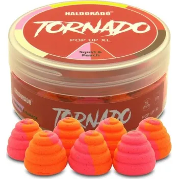 Boilies HALDORÁDÓ - Tornado POP UP XL 15mm - chobotnice a broskev