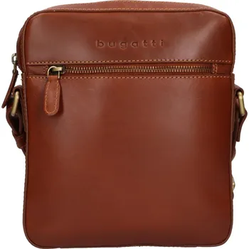 Pánská aktovka Pánská kožená taška přes rameno Bugatti Orion - koňak