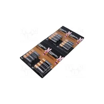 Článková baterie DURACELL Baterie: alkalická 1,5V AA nenabíjecí 16ks BASIC