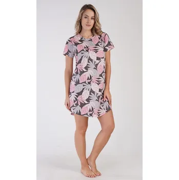Dámská noční košile Dámská noční košile s krátkým rukávem Eva - lososová - L