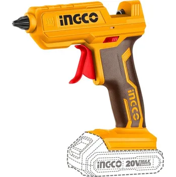 Tavná pistole Ingco CGGLI2001 AKU tavná pistole bez baterie a nabíječky