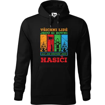 Pánská mikina DOBRÝ TRIKO Pánská mikina s potiskem Hasiči Velikost pánské mikiny: 4XL, Barva: Černá