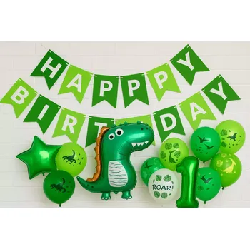 Balónek Narozeninový set balónků s Dinosaurem číslo 1