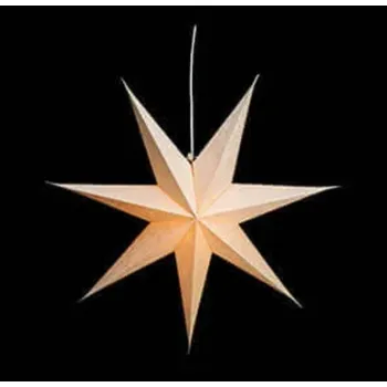 Vánoce Led světelná vánoční hvězda na baterie 60 cm 7-cípá stříbrná Varianta: krémová