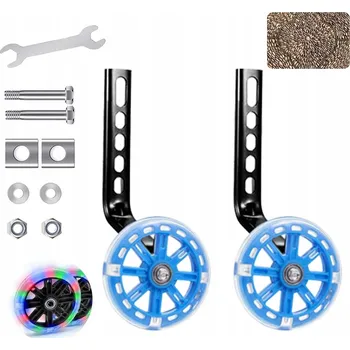 Obraz POMOCNÁ KOLEČKA K JÍZDNÍMU KOLU S LED OSVĚTLENÍM PRO DĚTI MODRÁ