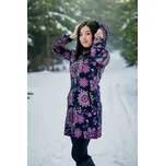 Himalife Prodloužená mikina na zip s kapucí Talia - černá s růžovou Velikost: S