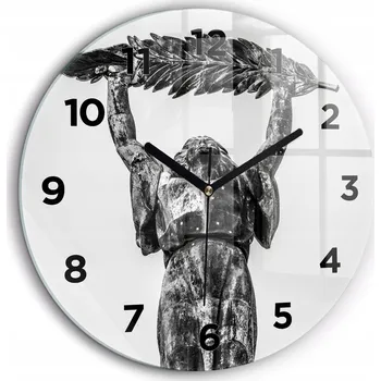 Hodiny Tiché nástěnné hodiny Socha Svobody v Budapešti černé ručičky průměr 60 cm