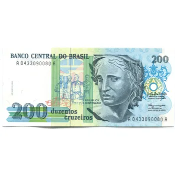 Sběratelství BRAZÍLIE. 200 cruzados (1990). Pi.229