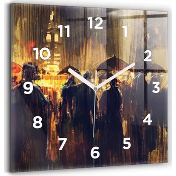 Hodiny Nástěnné hodiny Wallfluent černé 30 cm