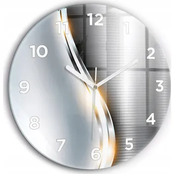 Hodiny Nástěnné hodiny Wallfluent stříbrné 60 cm