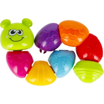 Hračka pro nejmenší Zábavná barevná housenka pro děti Bam Bam