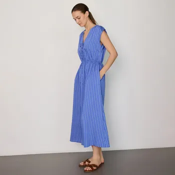 Dámské šaty Reserved - Midi šaty s vázáním - modrá - 6684B-55X - 6684B-55X-L