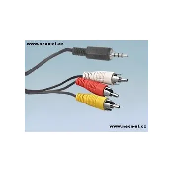 Audio kabel kabel JACK 3.5 4pól.V-3xCINCH 2.5m
