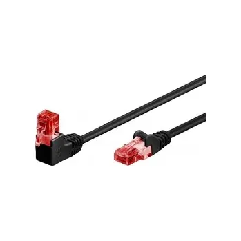 Síťový kabel LAN Patchcord kabel CAT 6 U/UTP 1x90 ČERNÝ 0,25m