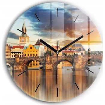 Hodiny Nástěnné hodiny Wallfluente, hnědé odstíny, 30 cm