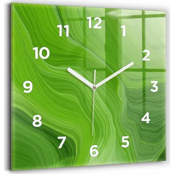 Hodiny Skleněné hodiny s motivem Ozdobné nástěnné moderní vlny 30x30