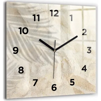 Hodiny Skleněné hodiny s potiskem Nástěnné Tiché ručičky Kuchyně Stín palmy písek