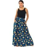 Himalife Maxi sukně s kapsami Sea - modrá Velikost: XXL/3XL - Móda pro plnoštíhlé, Oblečení nadměrné velikosti