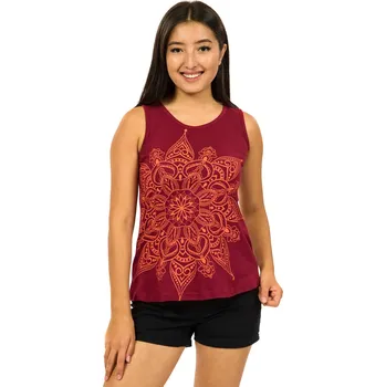 Dámské tričko Himalife Tílko Parnita - vínová Velikost: M