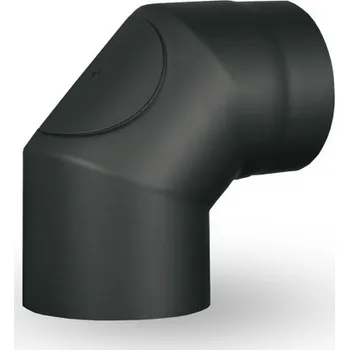 Kouřovod Romotop KOLENO TŘÍDÍLNÉ S ČISTÍCÍM OTVOREM 150/90/2 mm