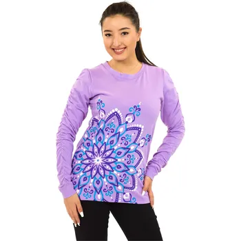 Dámská mikina Himalife Mikina Aisha - levandulová Velikost: 4XL - Móda pro plnoštíhlé, Oblečení nadměrné velikosti